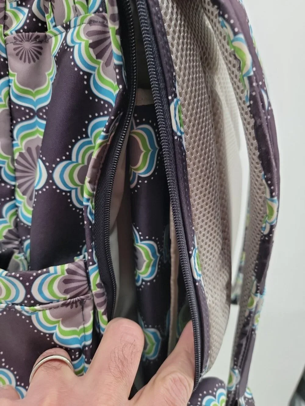 JuJuBe Be Right Back Diaper Bag Backpack Whimsical Whisper Changing Pad